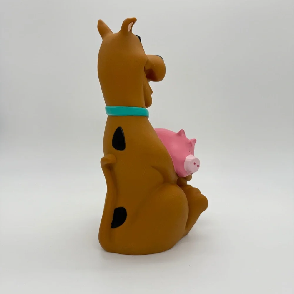 Vintage 1998 Hanna - Barbera Scooby-Doo Dog Figurine with Pink Piggy Bank - Picture 3 of 8